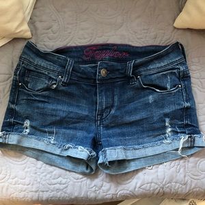 Distressed Jean Shorts